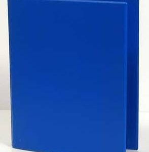 Caiet mecanic 2 inele - D25mm, coperti carton plastifiat PVC, A5, AURORA - albastru