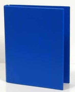 Caiet mecanic 2 inele - D25mm, coperti carton plastifiat PVC, A5, AURORA - albastru