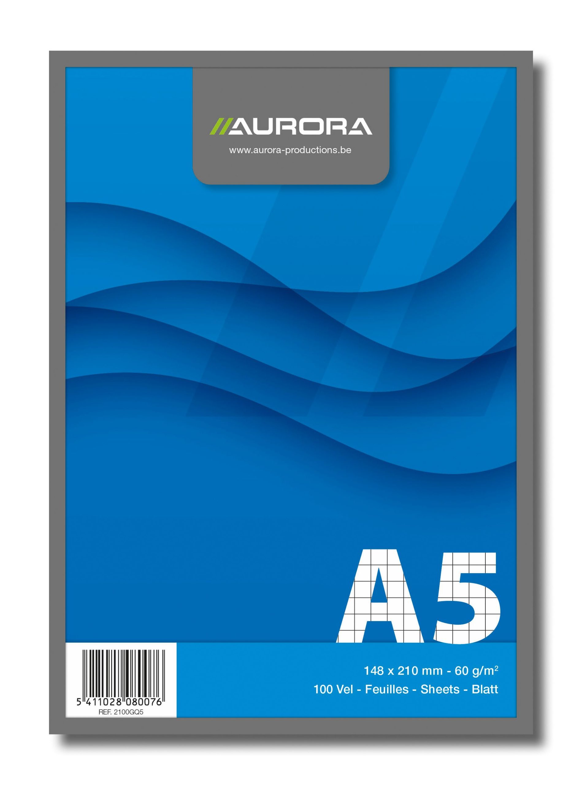 Blocnotes capsat, A5, 100 file - 60g/mp, microperforatii, AURORA Office - matematica