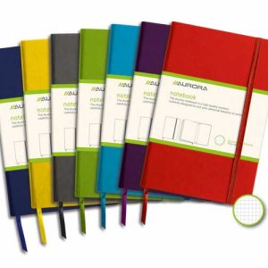 Caiet cu elastic, coperti rigide, 140 x 215mm, 96 file-80g/mp, hartie cream, AURORA - matematica