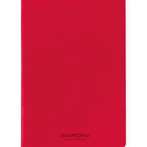 Caiet A5, 192 file - hartie FSC 80 g/mp, coperta soft-touch rosu, AURORA Capri - dictando