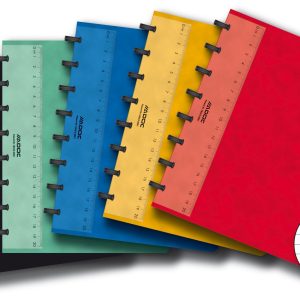 Caiet A5, 72 file - 90g/mp, coperta carton color embosat, AURORA Adoc - matematica