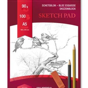 Bloc desen cu spirala, A5, 100 file - 90g/mp, pentru schite creion, AURORA Esquisse - hartie alba