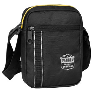 Borseta de umar CATERPILLAR Mochilas rPET Peoria, material 600D poliester - negru/galben