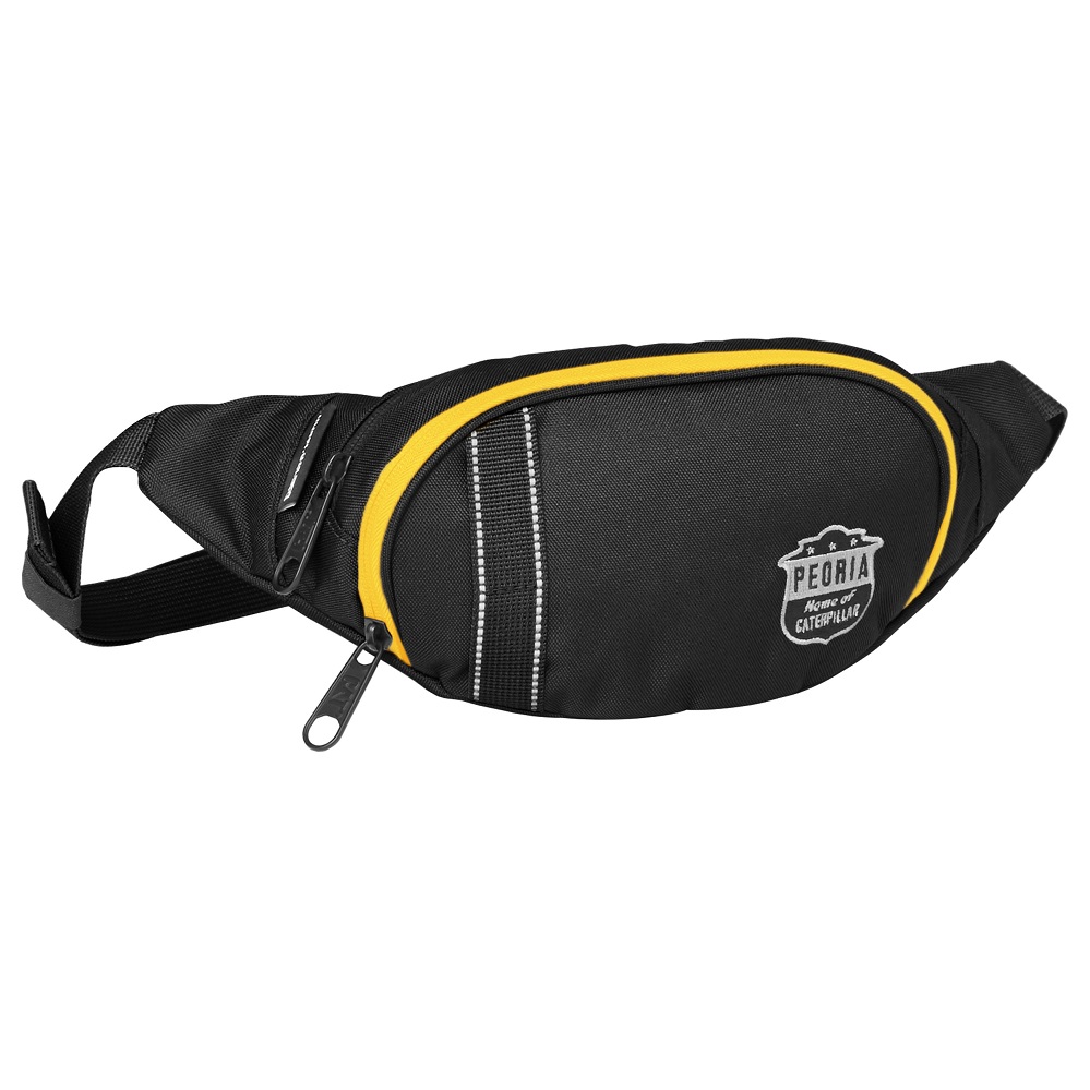 Borseta CATERPILLAR Mochilas rPET Peoria, material 600D poliester - negru/galben