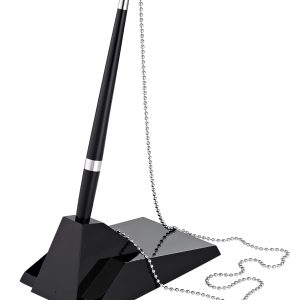 Pix cu suport autoadeziv, cu lantisor metalic, ALCO - negru