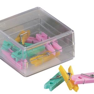 Clesti din plastic cu arc, pentru prindere, 32mm, 10 buc/cutie, ALCO - culori asortate