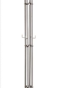 Cuier metalic argintiu ALCO, 180/52cm, cu 12 agatatori metalice