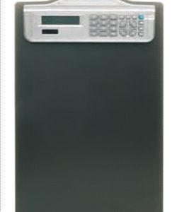 Clipboard simplu A4, din plastic rigid, cu calculator, ALCO - negru