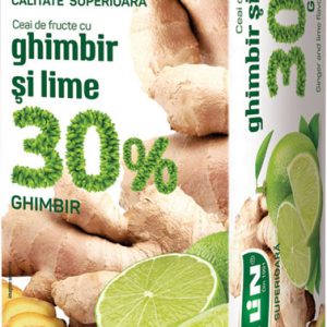 Ceai Belin fructe 30% ghimbir si lime, 20 pliculete
