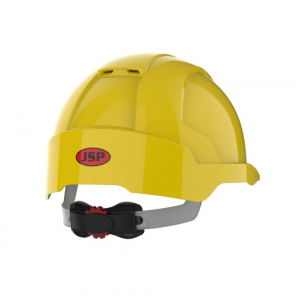 Casca de protectie rezistenta din ABS, ventilata, EN 397, ajustare in 3 puncte, JSP-EVOLite- galbena