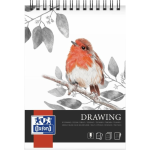 Bloc desen cu spirala, OXFORD Drawing, A3, 30 file - 160g/mp, coperta carton - design pasare