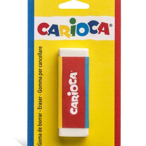 Radiera dreptunghiulara, 1 buc/blister, CARIOCA - alba