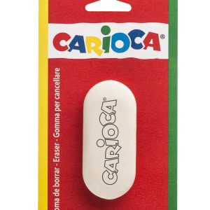 Radiera rotunjita, 1 buc/blister, CARIOCA - alba