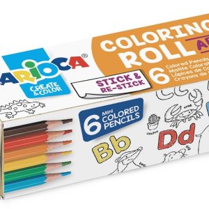 CARIOCA Coloring Roll Mini, 10 x 85 cm/rola, hartie autoadeziva - ABC