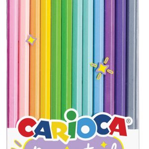 Creioane colorate CARIOCA Pastel, hexagonale, 12 culori/set