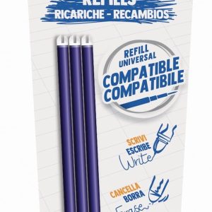 Rezerve pix erasable, 3 buc/blister, CARIOCA Oops - albastre
