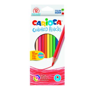 Creioane colorate CARIOCA, hexagonale, 12 culori/cutie
