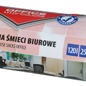 Saci menaj rezistenti 120L, 69 x 109cm, 28 microni, 25buc/rola, Office Products - negri
