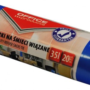 Saci menaj premium 35L, 50 x 65cm, 13 microni, 20buc/rola, Office Products - albastri
