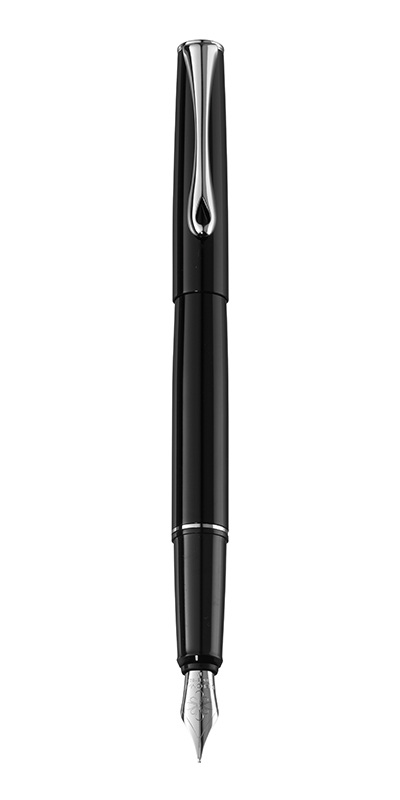 Stilou Diplomat Esteem, cu penita M, din otel inoxidabil - black lacquer