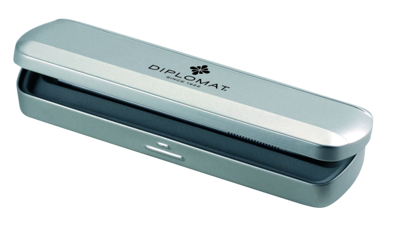 Etui metalic, pentru 1 instrument de scris, Diplomat Traveller
