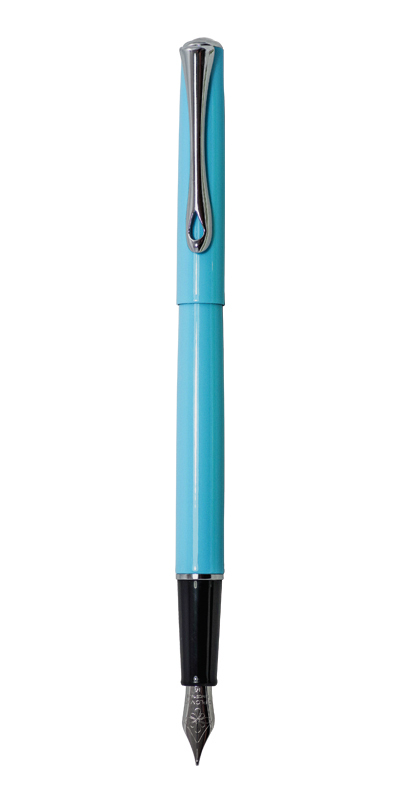 Stilou DIPLOMAT Traveller, cu penita M, din otel inoxidabil - lumi light blue