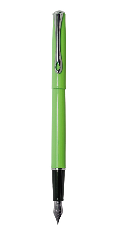 Stilou DIPLOMAT Traveller, cu penita M, din otel inoxidabil - lumi green