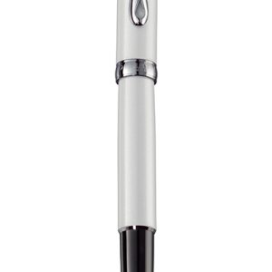 Stilou Diplomat Excellence A2, cu penita M, aurita 14kt. - Pearl White