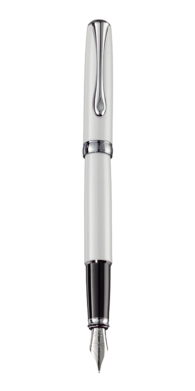 Stilou Diplomat Excellence A2, cu penita M, din otel inoxidabil - Pearl White