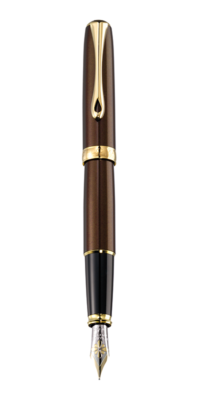 Stilou Diplomat Excellence A2, cu penita M, aurita 14kt. - Marrakesh Gold