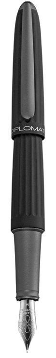 Stilou DIPLOMAT Aero, cu penita M, din otel inoxidabil - black