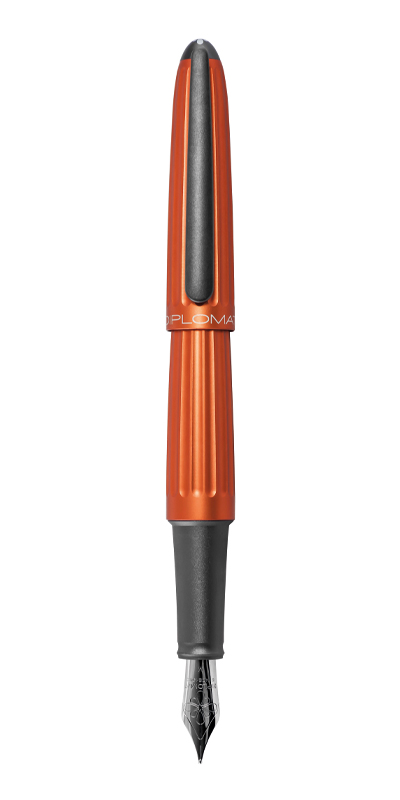 Stilou Diplomat Aero, cu penita M, din otel inoxidabil - orange