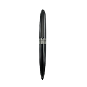 Stilou Diplomat Aero, cu penita M, din otel inoxidabil - stripes black