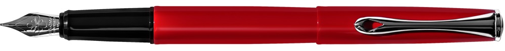 Stilou Diplomat Esteem, cu penita B, din otel inoxidabil - red lacquer
