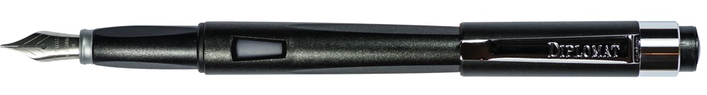 Stilou DIPLOMAT Magnum, cu penita M, din otel inoxidabil - crow black