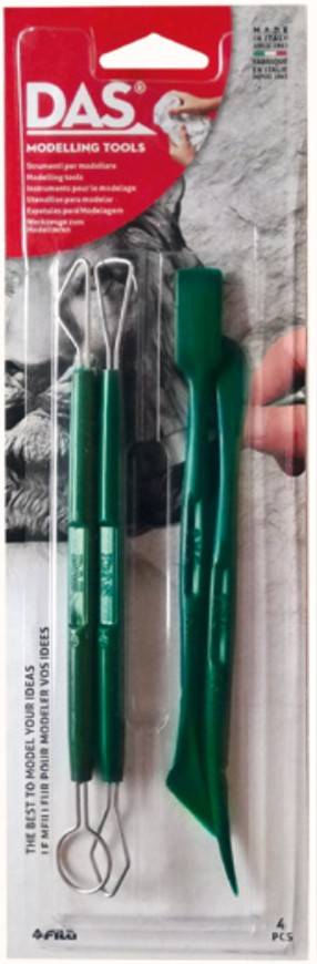 Unelte metal/plastic pentru modelaj, 4buc/blister, DAS Basic Set
