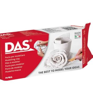 Pasta de modelat, 1000 grame, DAS - alba