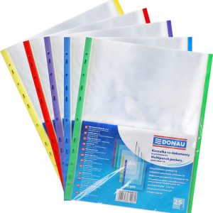 Folie protectie cristal, margine color, 40 microni, 25 folii/set, 1 cul/set, DONAU - diverse culori