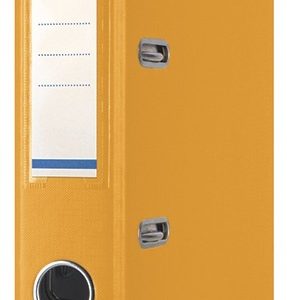 Biblioraft A4, plastifiat PP/PP, margine metalica, 50 mm, DONAU Premium - orange