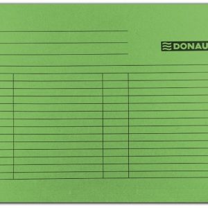 Dosar suspendabil cu eticheta, bagheta metalica, carton 230g/mp, 5 buc/set, DONAU - verde