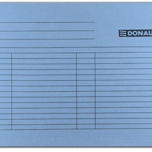 Dosar suspendabil cu eticheta, bagheta metalica, carton 230g/mp, 5 buc/set, DONAU - albastru