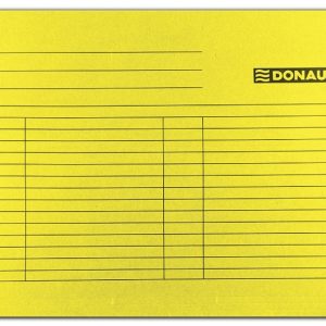 Dosar suspendabil cu eticheta, bagheta metalica, carton 230g/mp, 5 buc/set, DONAU - galben