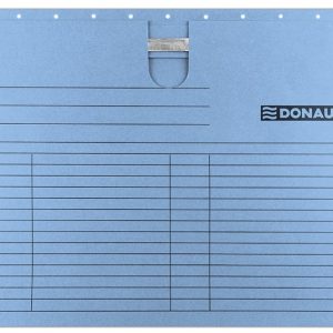 Dosar suspendabil cu sina, carton 230g/mp, bagheta metalica, 5 buc/set, DONAU - albastru