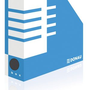 Suport vertical pentru cataloage, A4 - 8cm latime, din carton, DONAU - albastru