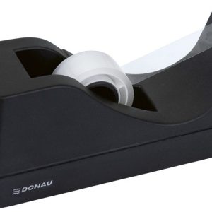 Dispenser de birou, pentru banda adeziva max.19mm latime, cu nisip, DONAU - negru