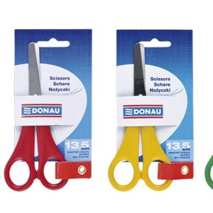 Foarfeca otel, 13cm, varf rotund, DONAU Kids - culori asortate