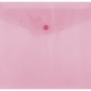 Mapa PP protectie documente A4 landscape, inchidere cu capsa, 12/set, DONAU - rosu transparent