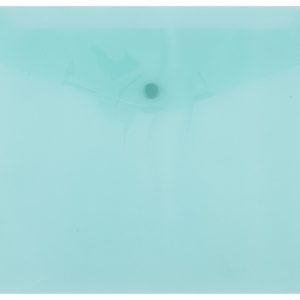Mapa PP protectie documente A4 landscape, inchidere cu capsa, 12/set, DONAU - verde transparent