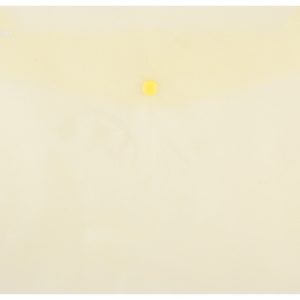 Mapa PP protectie documente A4 landscape, inchidere cu capsa, 12/set, DONAU - galben transparent